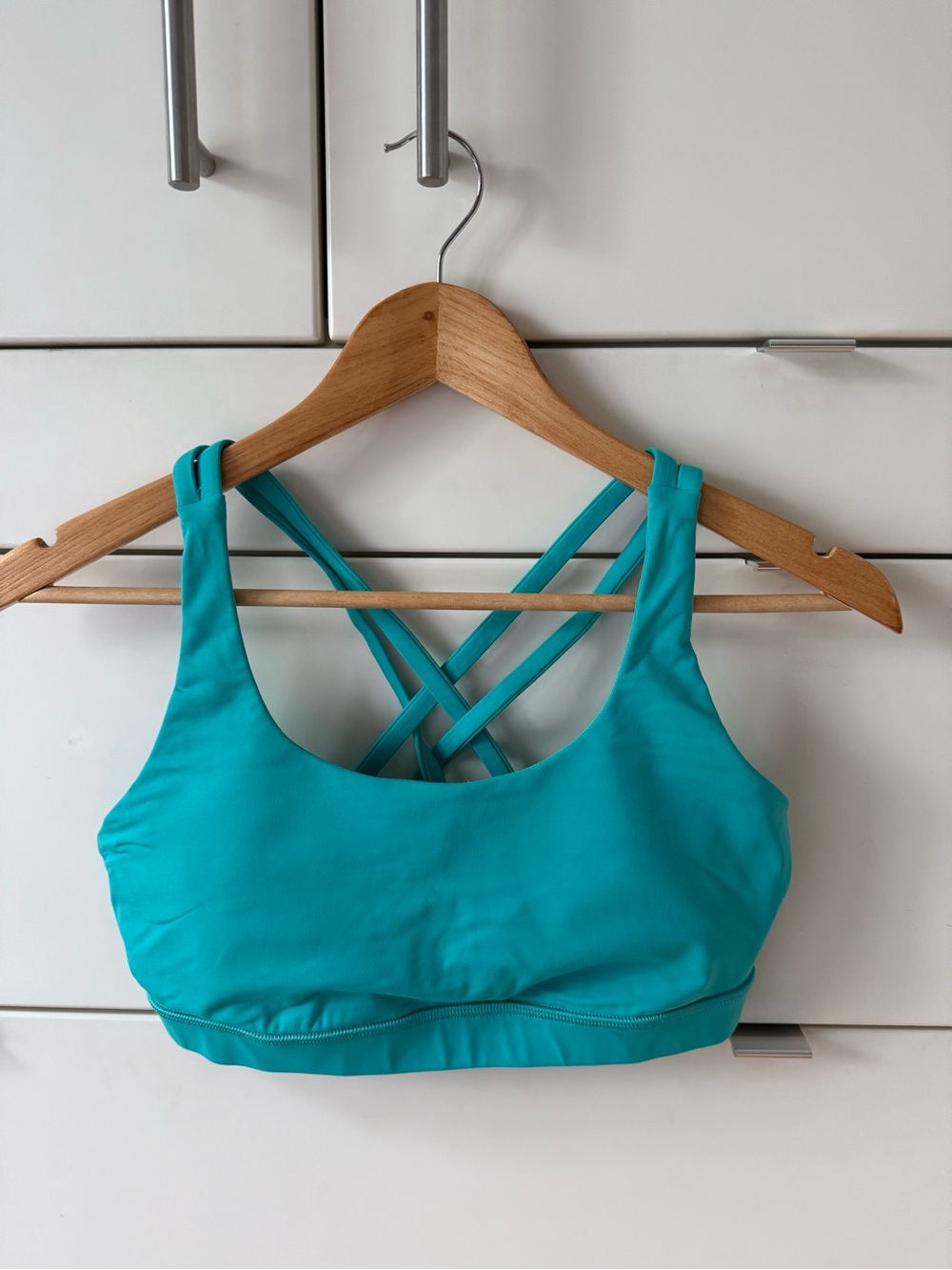 Lululemon Energy Bra Medium Support, B–D Cup Intense Teal Size 8 - Picture 4 of 5
